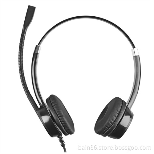 CS12 QD over-ear headset with microphone call center customer service earphone